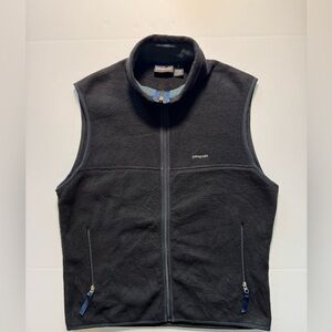 Patagonia Synchilla Men's Fleece Vest Sweater Full Zip Outdoor Black Large